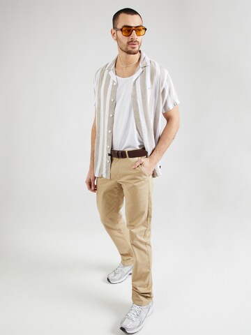 INDICODE JEANS Regular fit Skjorta 'Carlui' i beige