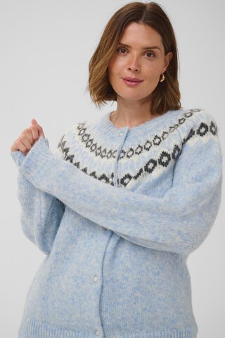KAFFE CURVE Knit cardigan in Blue