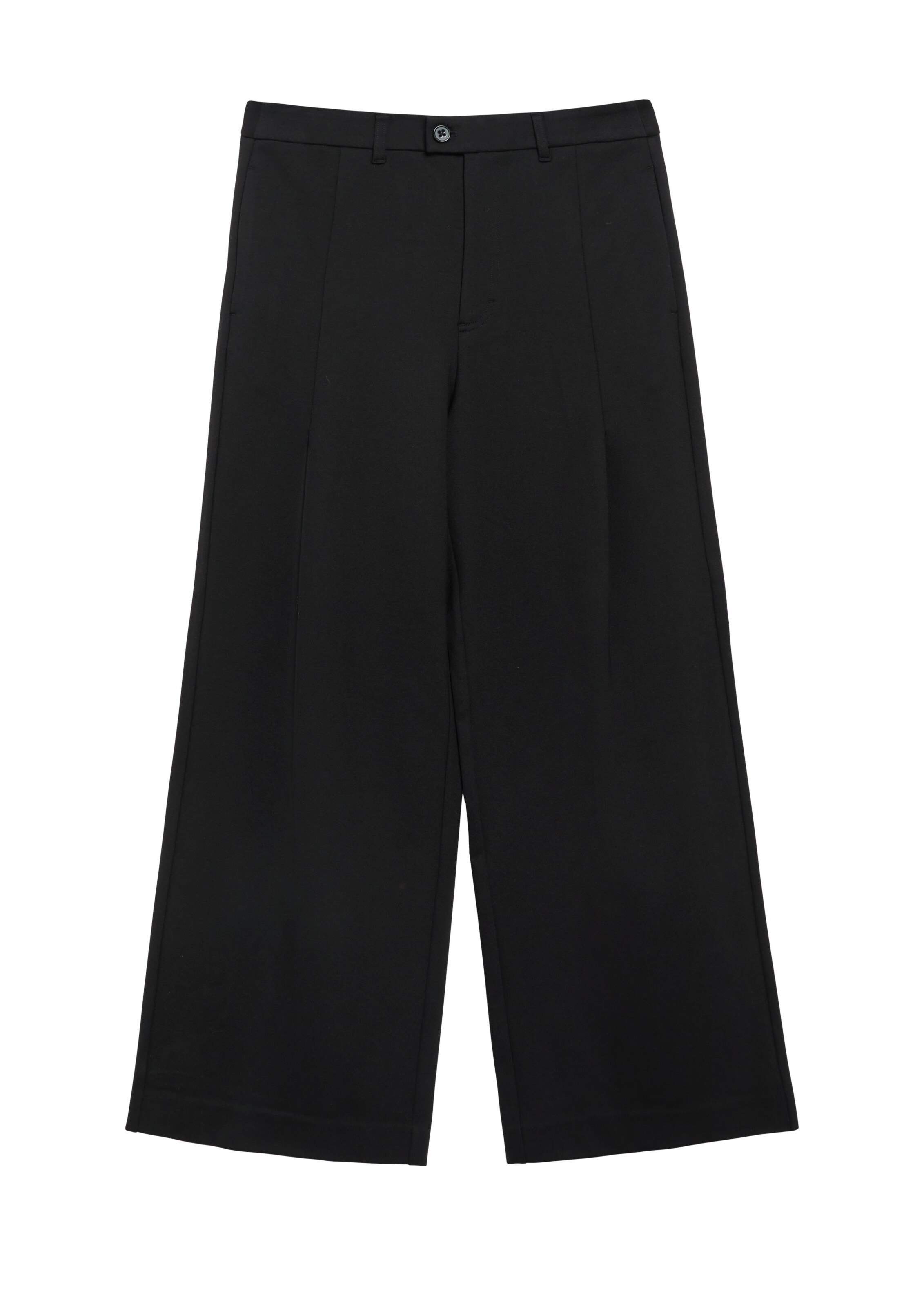 s.Oliver Wide leg Pleat-front trousers in Black: front
