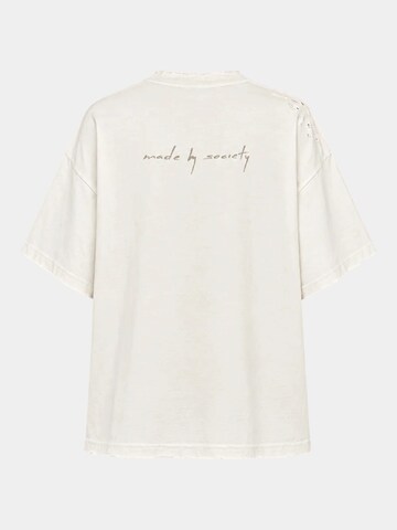 Made By Society Shirt 'KINETIC NERVE T-shirt - T27203' in Beige