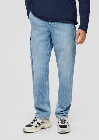 QS Regular Jeans in Blauw: voorkant