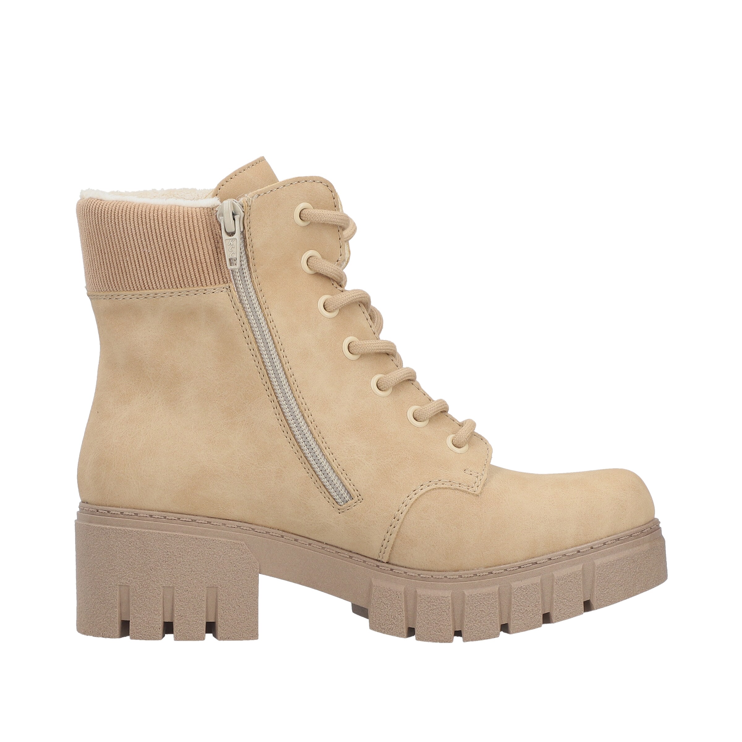 Rieker Lace-Up Boots in Beige