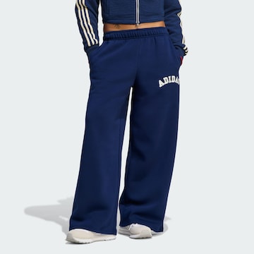 ADIDAS SPORTSWEAR Wide leg Sports trousers in Blue: front