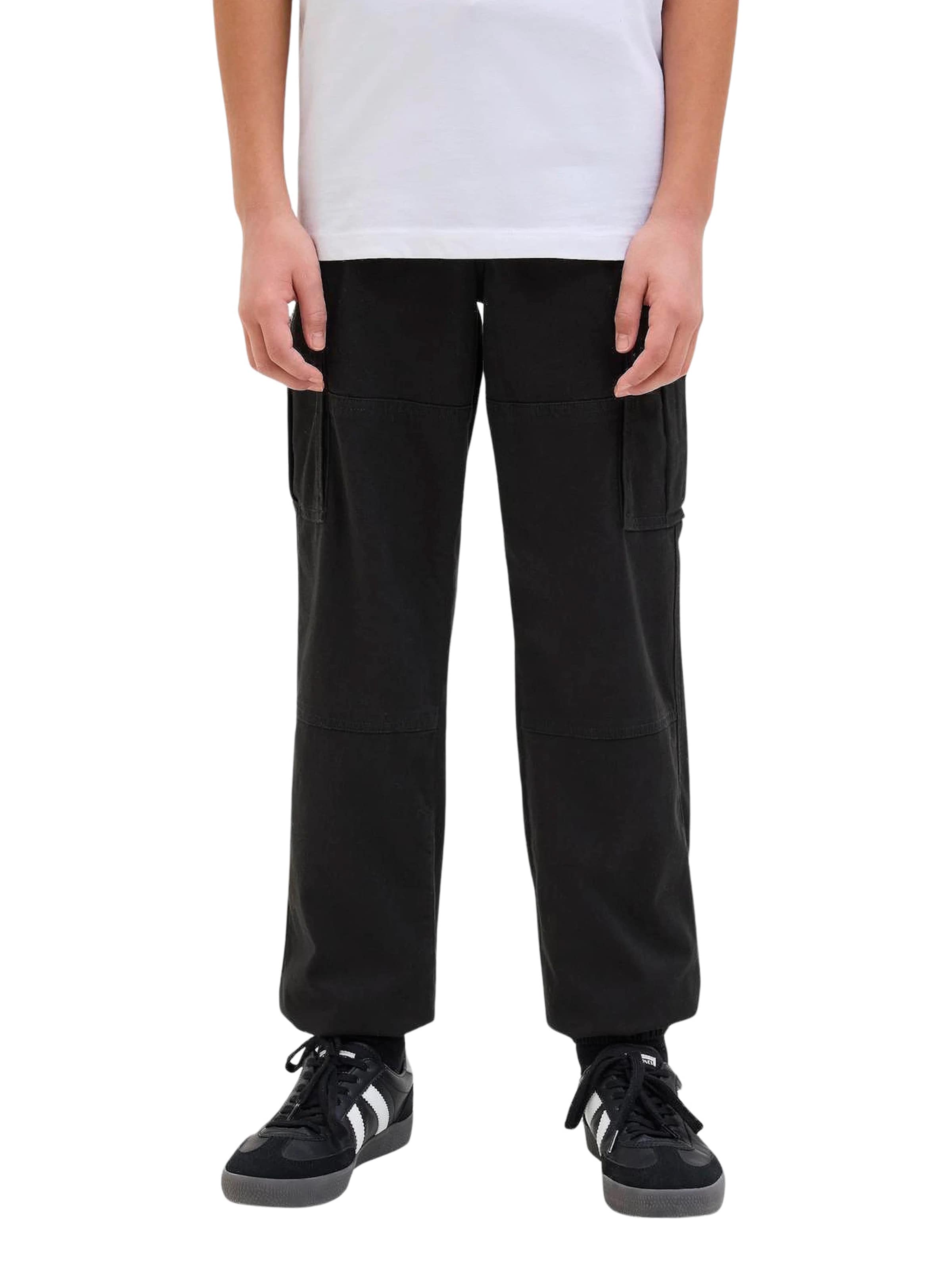 Jack & Jones Junior Szabványos Nadrág 'JPSTKANE JJJONNIE' - fekete: elől