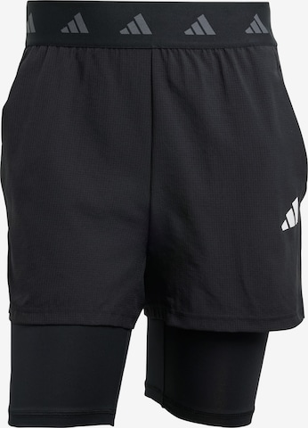 ADIDAS PERFORMANCE Slimfit Urheiluhousut 'Gym+' värissä musta: etupuoli