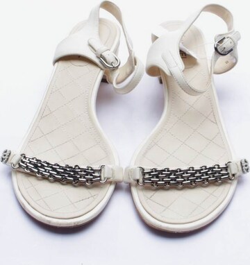 CHANEL Sandals & High-Heeled Sandals in 39,5 in White