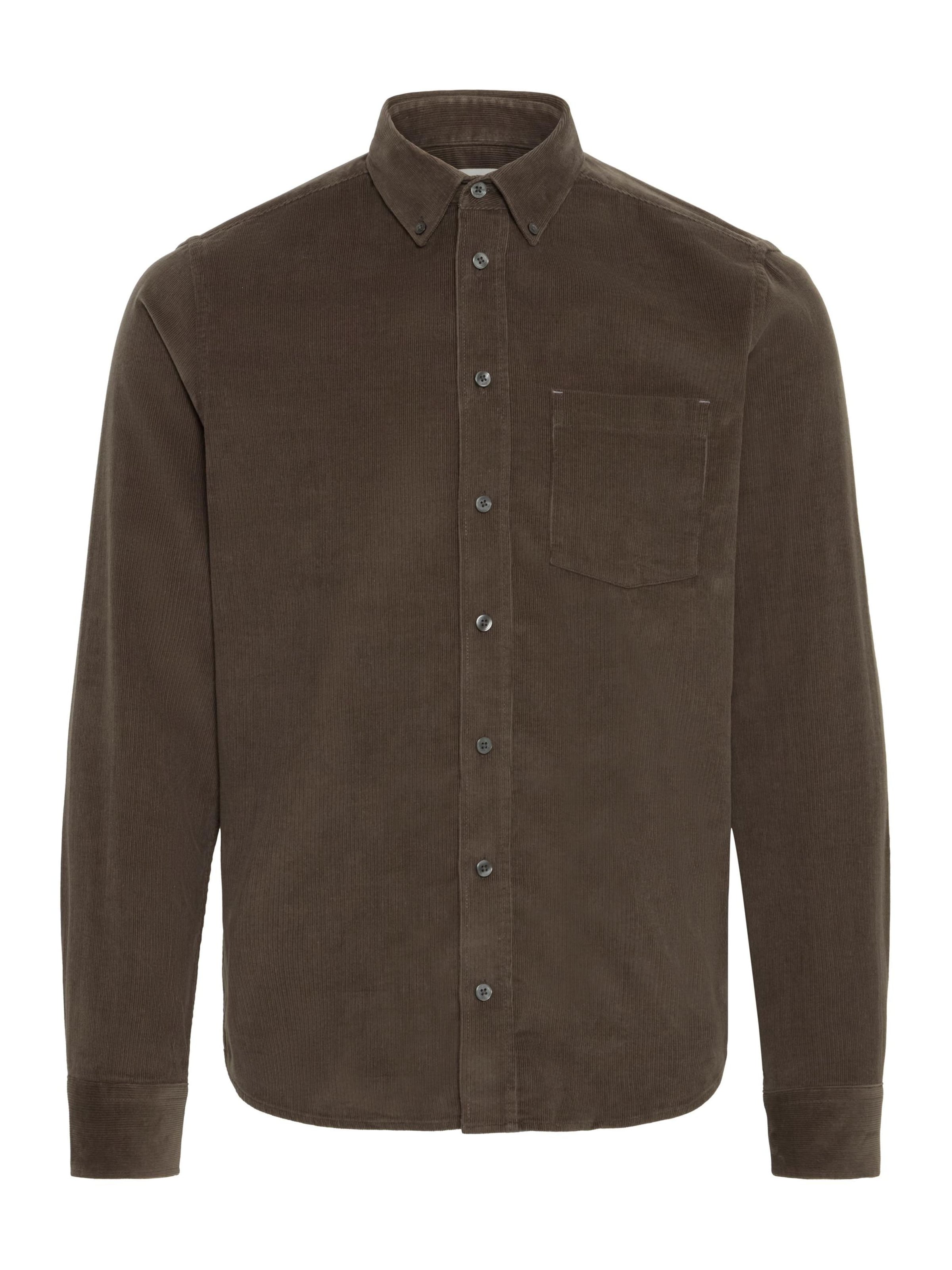 Casual Friday - Regular Fit Camisa ' CFAton ' em castanho: frente