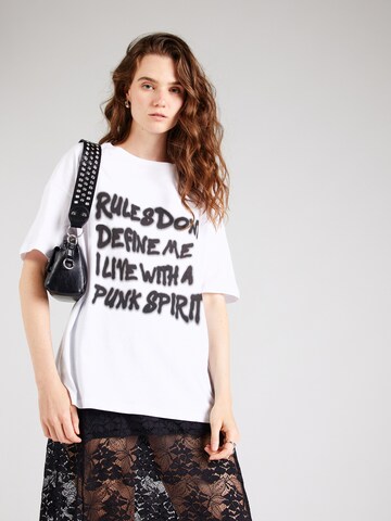 Noisy may T-Shirt 'NMSERA' in Weiß: Vorderseite