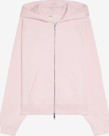 Veste de survêtement Bershka en rose : devant