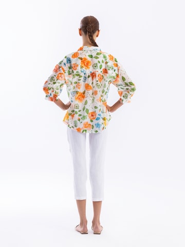 Coupe slim Pantalon Haris Cotton en blanc
