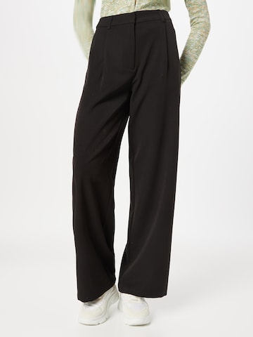 Noisy may Wide leg Pleat-front trousers 'TOBY' in Black: front