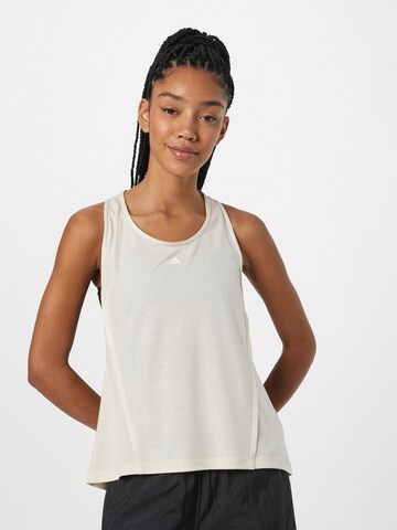 ADIDAS PERFORMANCE Sports top 'Power Aeroready' in White: front