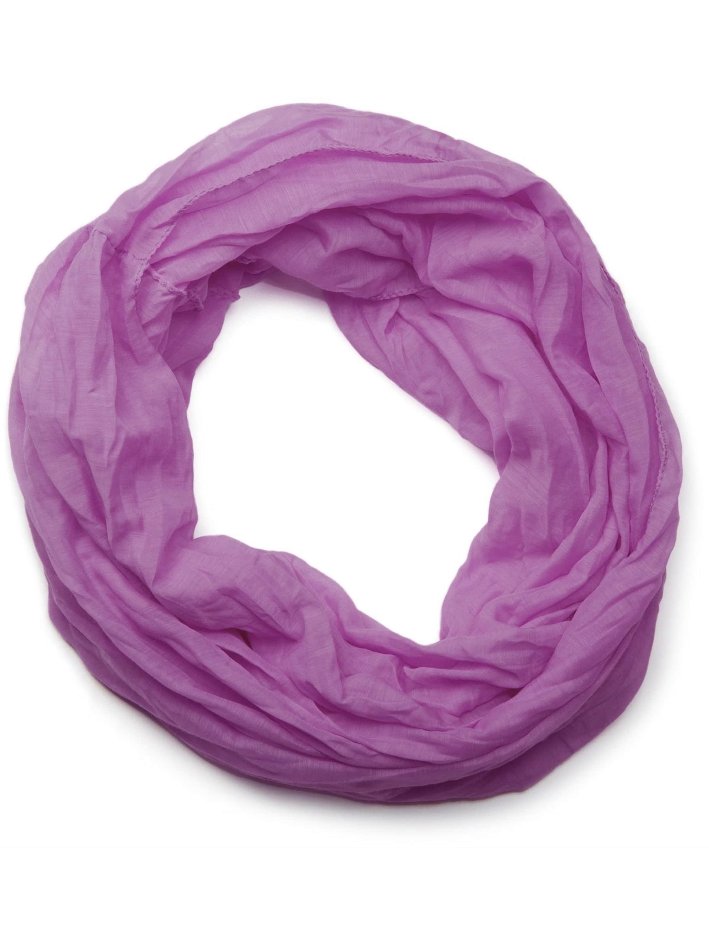 styleBREAKER Schlauchschal 'Seidiger unifarbener Loop'‌‌‌‌‌‌ in Lila: Vorderseite