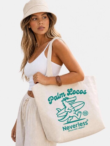 Neverless Strandtasche 'Palm Locos'‌‌‌‌‌‌ in Beige