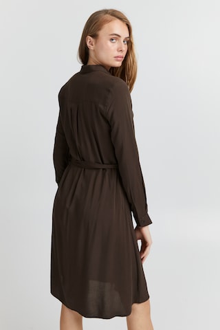 ICHI Shirt Dress 'Main' in Brown