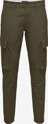 Only & Sons Regular Cargo Pants 'NEXT' in Green: front