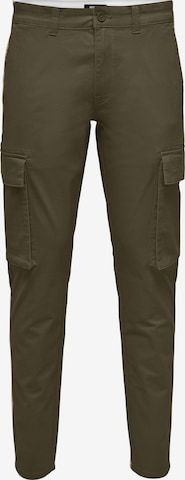 Only & Sons Regular Cargo Pants 'NEXT' in Green: front