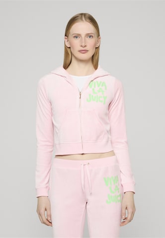 Giacca di felpa 'VIVA LA JUICY ' di Juicy Couture in rosa: frontale