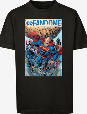 T-Shirt 'DC Fandome Superman Hero Collage ' F4NT4STIC en noir : devant