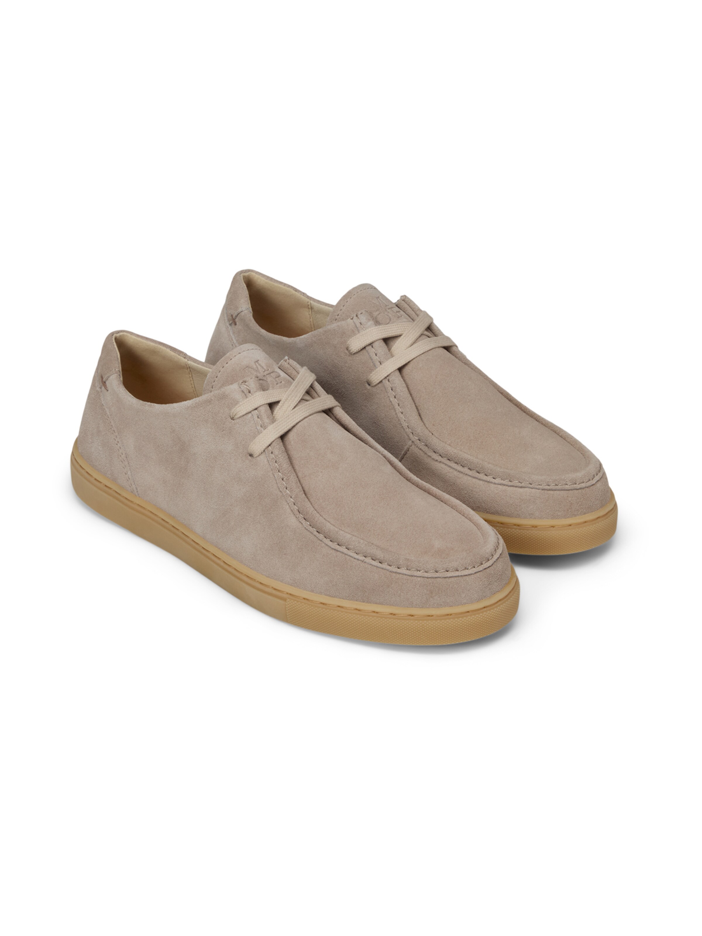 Marc O'Polo Lace-Up Shoes 'Wallabee' in Grey