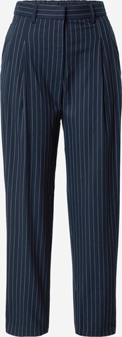 Monki Pleat-Front Pants 'Tyra' in Blue: front