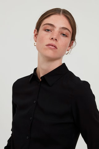 ICHI Shirt Dress 'MAIN' in Black