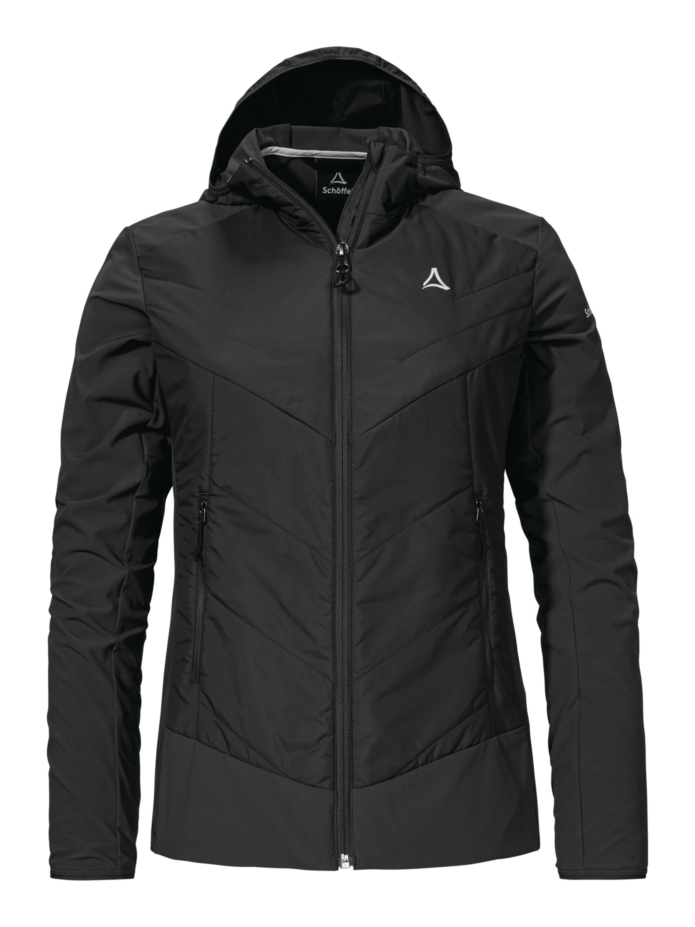 Schöffel Outdoorjas ' Hiking Hybrid Jk Style Blaueis WMS ' in Zwart: voorkant