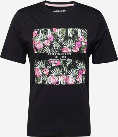 JACK & JONES Shirt 'CHILL' in de kleur Olijfgroen / Pink / Zwart / Wit, Productweergave