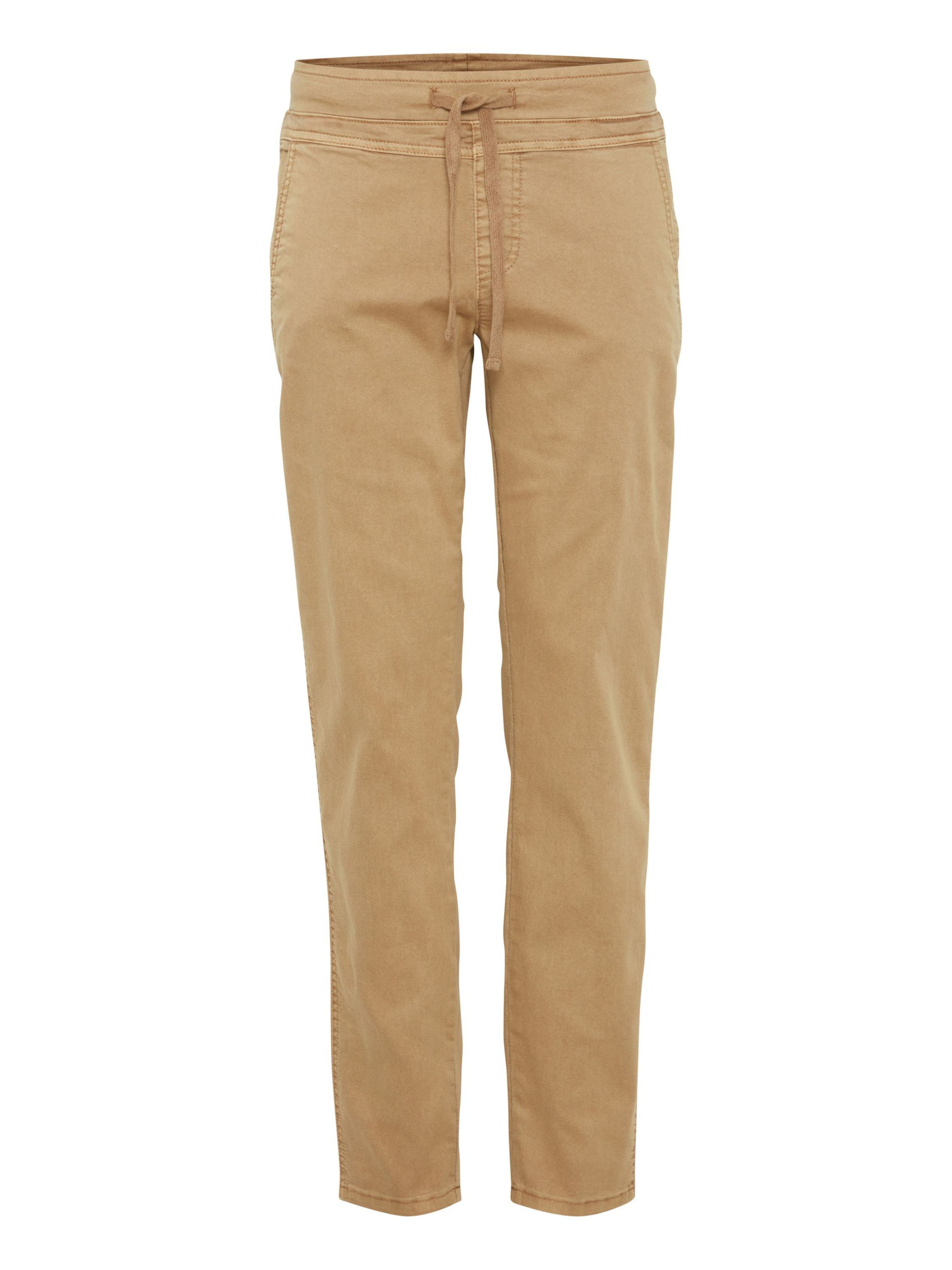 PULZ Jeans Slimfit Lærredsbukser 'Rosita' i brun: forside