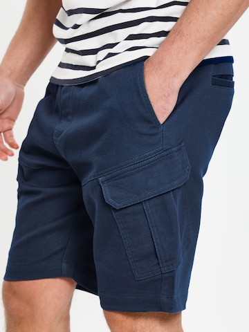Regular Pantalon cargo Threadbare en bleu