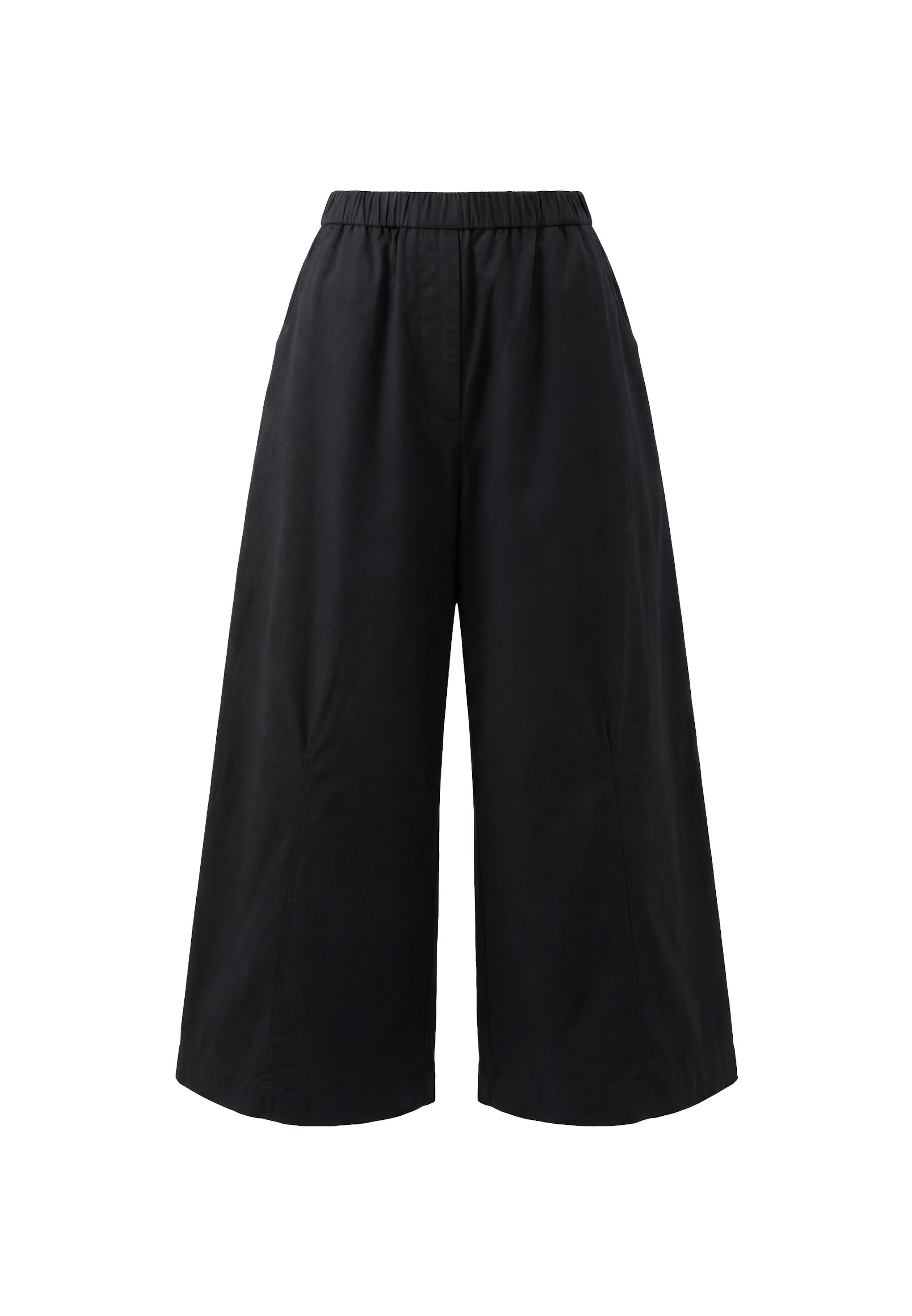 MYMO - Pierna ancha Pantalón en negro: frente