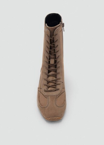 MANGO TEEN Boots 'Boxeo' in Brown