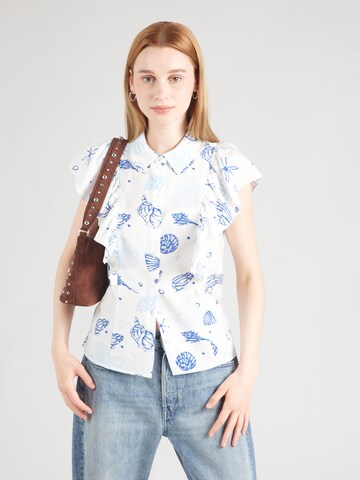 VERO MODA Blus 'VMSEASHELL' i vit: framsida
