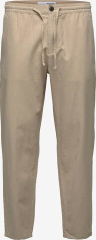 Pantalon 'Newton' SELECTED HOMME en beige : devant