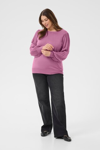 KAFFE CURVE Pullover 'KCloni' i lilla