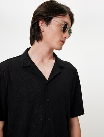 Koton Comfort fit Button Up Shirt in Black