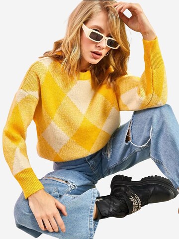 Bianco Lucci Sweater in Yellow: front