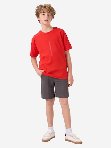 Tommy Life Broek 'TOMMY Shorts aus Jersey in normaler Passform' in Grijs