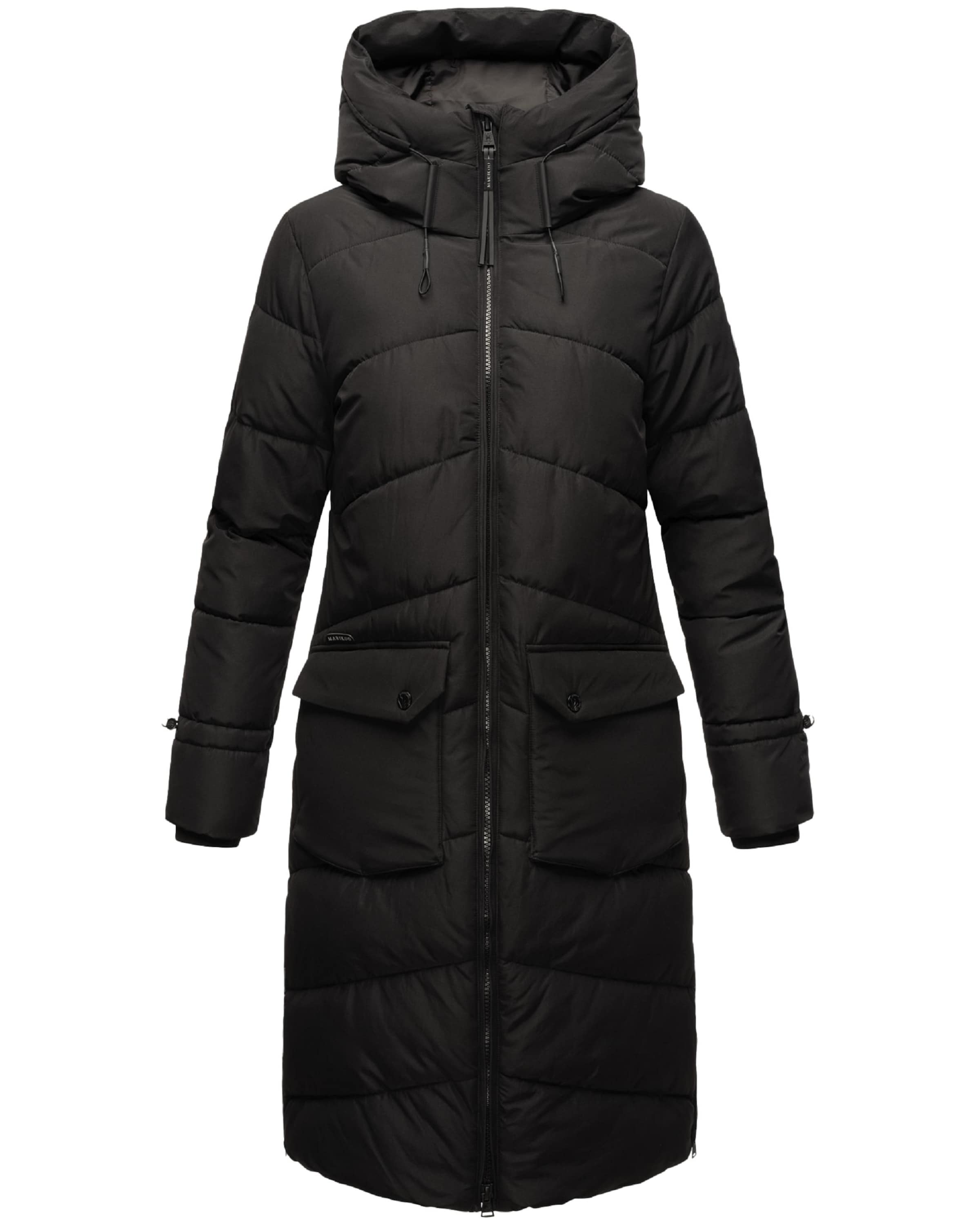 MARIKOO Winter coat in Black: front