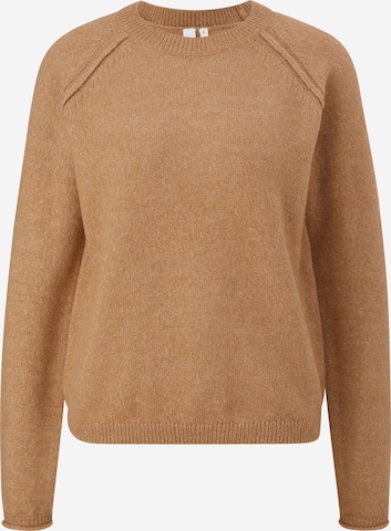 Pull-over QS en marron : devant