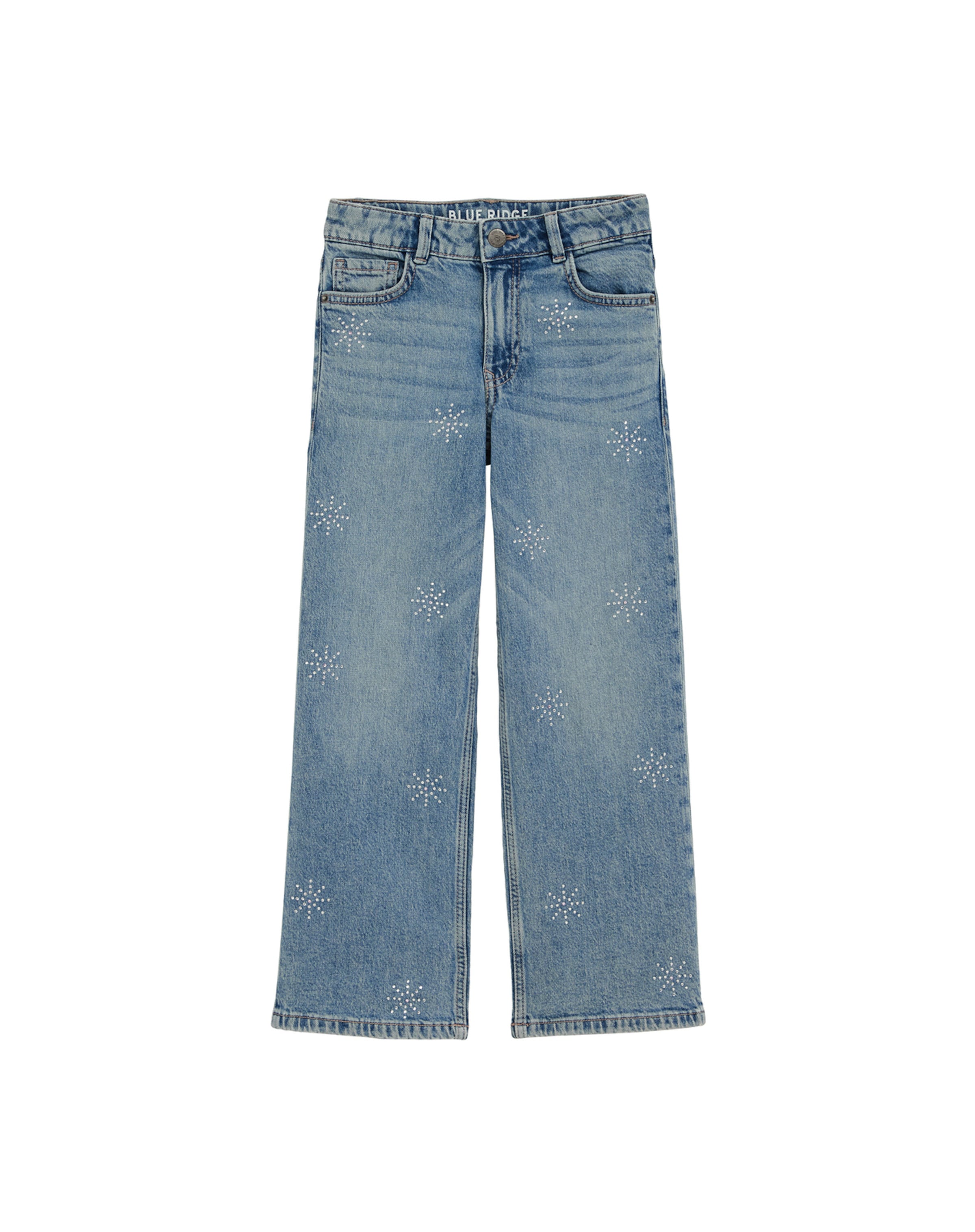WE Fashion Wide leg Jeans in Blue: front