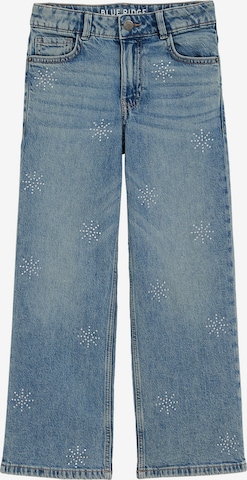 mėlyna WE Fashion Plačios klešnės Džinsai: priekis