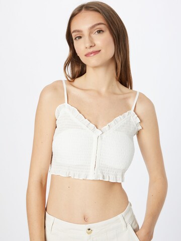 WEEKDAY Top 'Sally Smock Sun' in White: front