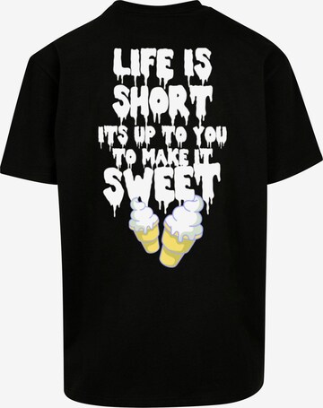 Lost Youth Shirt 'Life Is Sweet' in Zwart