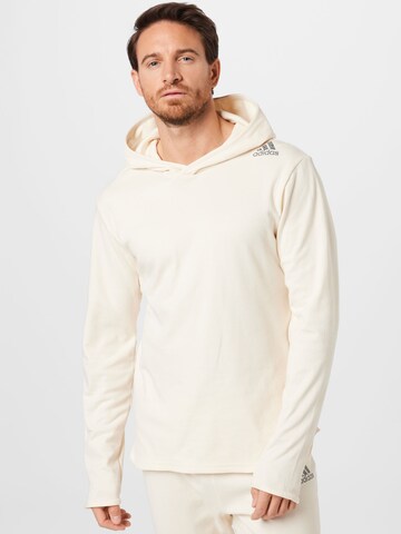 ADIDAS PERFORMANCE Athletic Sweatshirt in White: front