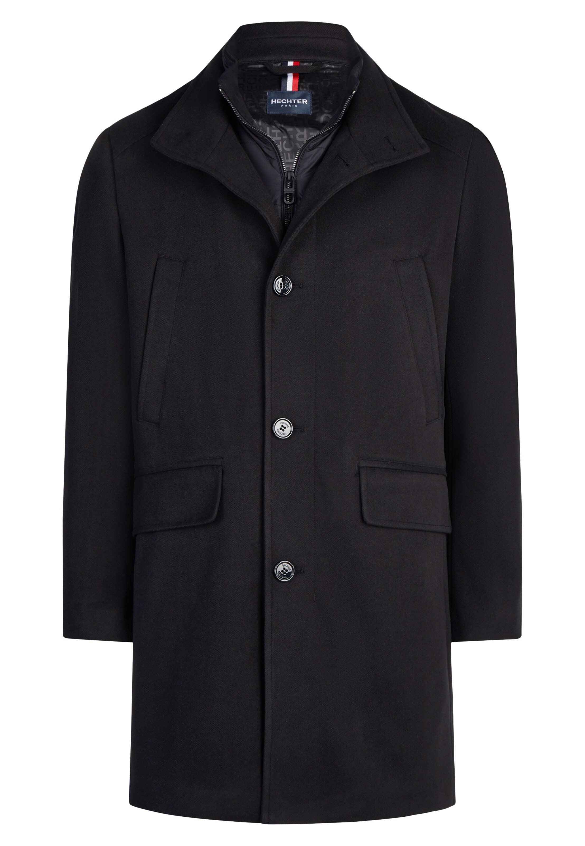 HECHTER PARIS Mantel 'Modern Fit' in Schwarz: Vorderseite