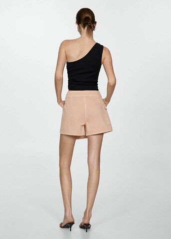 MANGO Regular Trousers in Beige