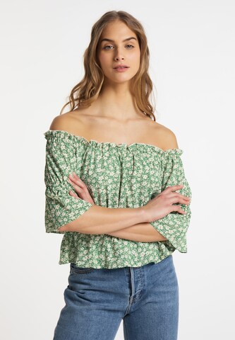 MYMO Blouse in Groen: voorkant