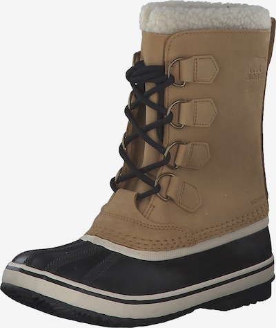 SOREL Bottes en marron / noir / blanc cassé, Vue avec produit