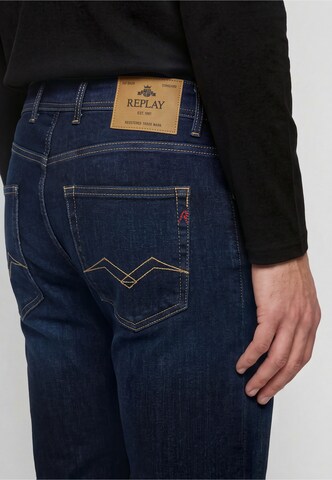 Regular Jean 'GROVER' REPLAY en bleu : derrière